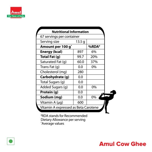 Amul Cow Ghee, 1 Liter box