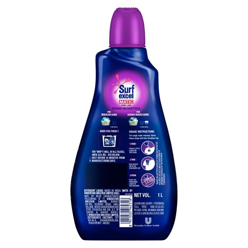 Surf Excel Matic Liquid Detergent Front Load: 1 Litres