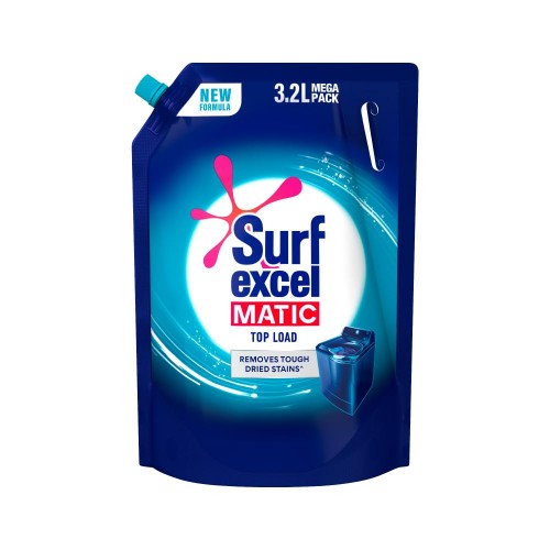 Surf Excel Matic Liquid Detergent Top Load Pouch: 3.2 Litres