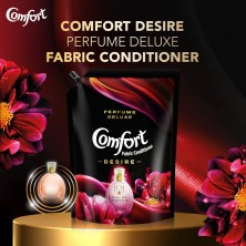 Comfort Perfume Deluxe, Desire, Fabric Conditioner crafted with French perfume fragrances, 2 ltr pouch