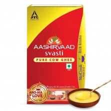 Aashirvaad Svasti Pure Cow Ghee - Desi Ghee with Rich Aroma - 1L