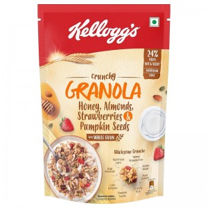 Kellogg's Crunchy Granola Honey, Almonds, Strawberries & Pumpkin Seeds 450g