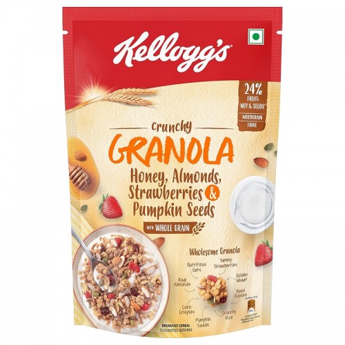 Kellogg's Crunchy Granola Honey, Almonds, Strawberries & Pumpkin Seeds 450g