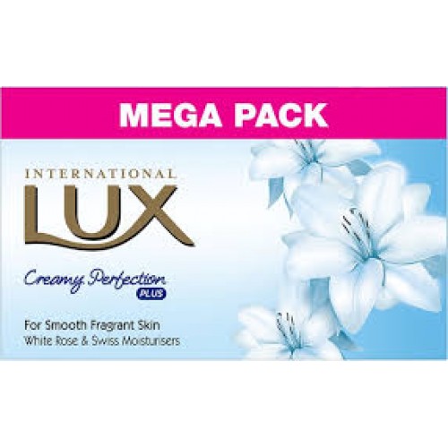 Lux International White Flower Creamy Perfection Soap Bar, Enriched with Swiss Moisturizers, 125 g Carton