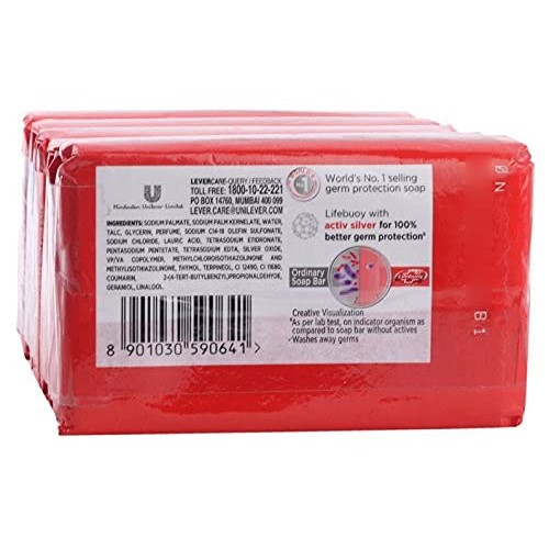 Lifebuoy Soap Germ Guard+: 4x125 gms