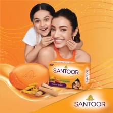 Santoor Sandal & Turmeric Soap: 4x125 gms