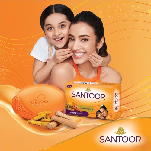 Santoor Sandal & Turmeric Soap: 8x125 gms