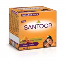 Santoor Sandal & Turmeric Soap: 4x150 gms