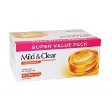 Mild & Clear Soap With Glycerine & Natural Oils: 5x100 gms