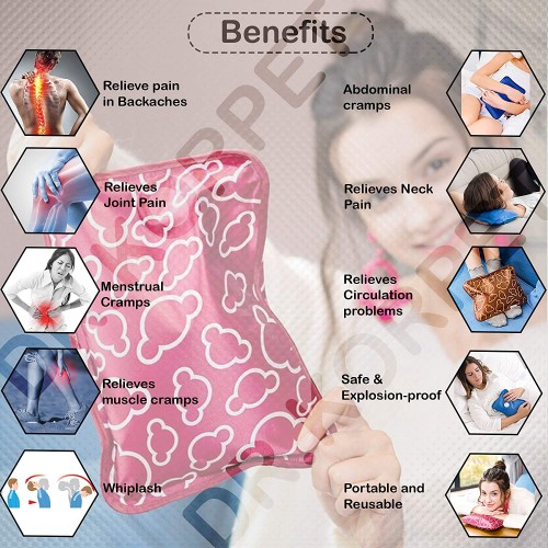 Electric Hot Water Bag, Heating Bag,for Pain Relief, Multi Color