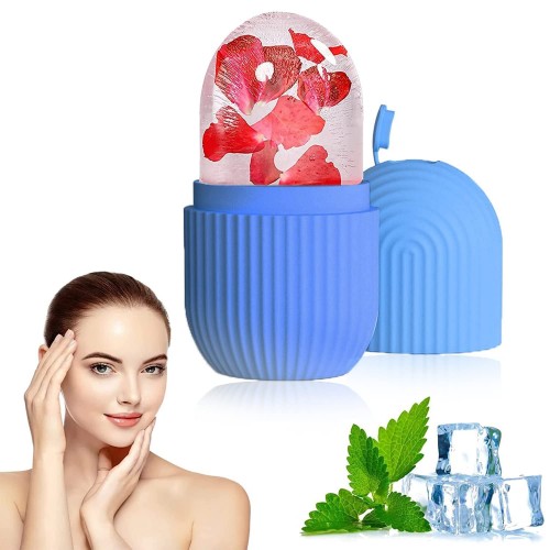  Ice Roller for Face Massager | Reusable Ice Holder Tool for Glowing & Clear Skin | Easy to Use and Carry | Cold Massage Therapy for Skin Multi Color