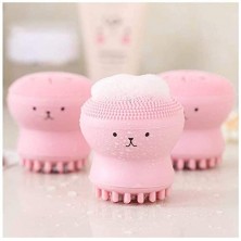 Octopus Design Silicone Facial Cleansing Brush Face Exfoliator Massager Beauty Tool -Multicolour