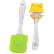  Oil Brush & Spatula Set, Silicone Oil Brush/Pastry Brush, Multi Color