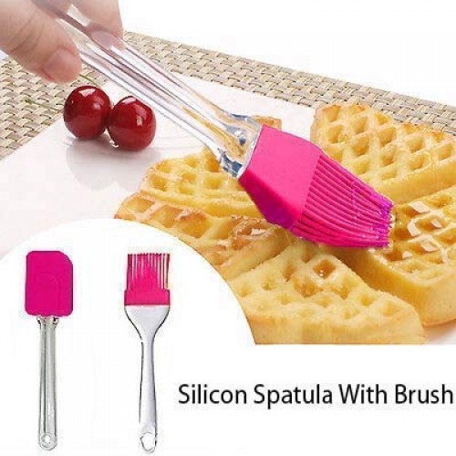  Oil Brush & Spatula Set, Silicone Oil Brush/Pastry Brush, Multi Color