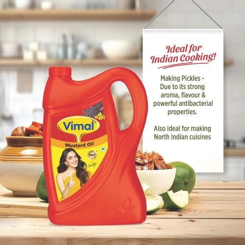 Vimal Mustard Oil: Healthy Oil for Cooking and Vibrant Lifestyle 5 liter