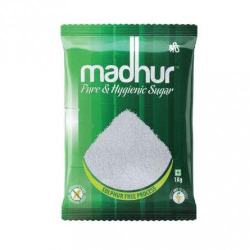 Madhur Pure and Hygienic Sugar, 1kg Bag