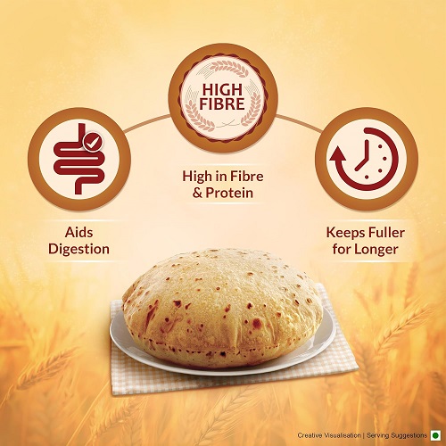 Aashirvaad Atta with Multigrains, 10kg pack | High Fibre & High Protein Multigrain Atta | 6 Natural Grains