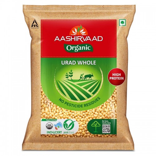 Aashirvaad Organic Urad Dal (Whole), 1kg,