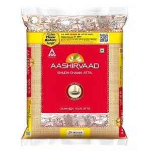 Aashirvaad Shudh Chakki Atta, 10kg Pack, 100% Whole Wheat Flour, 0% Maida