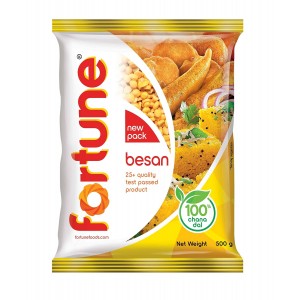 Fortune Chana Besan, 100% Chana Dal 100% Taste, 500 g